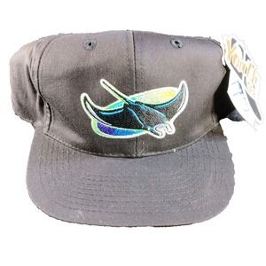MLB Tampa Bay Devil Rays Youth S/M Kids Baseball Snapback Hat Cap Black Vintage